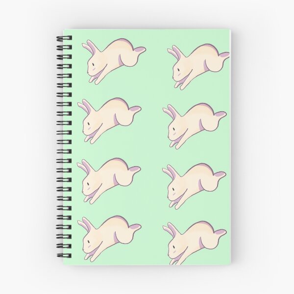 Item preview, Spring dashing bunny in mint green designed and sold by CoffeePandaArt.