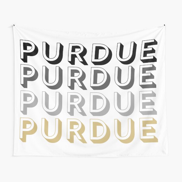 Purdue University Block Letters Tapestry