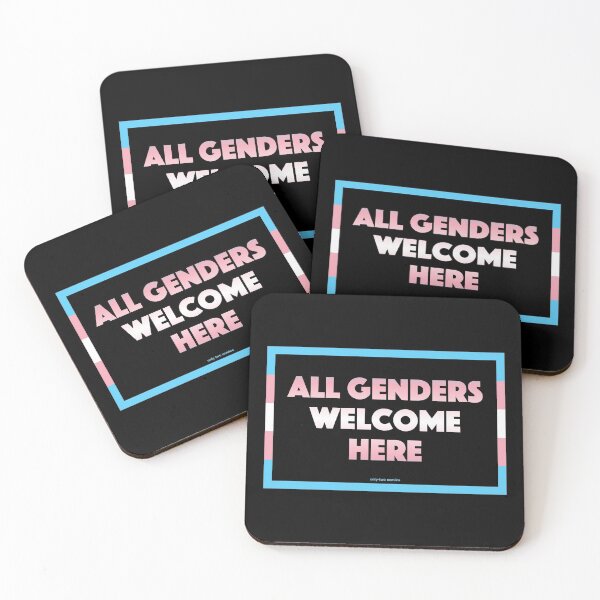 Item preview, All Genders Welcome Here Positive Message for Trans People designed and sold by only-two.