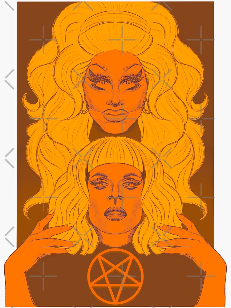 Trixie and Katya Orange by ldptattoo
