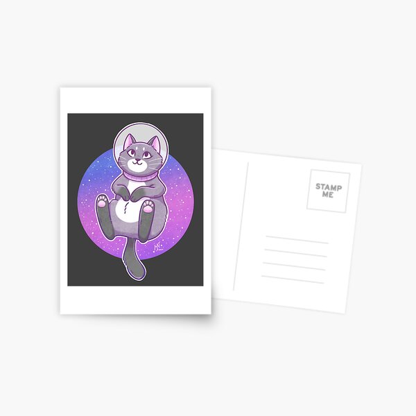 Astronaut Space Kitty Postcard