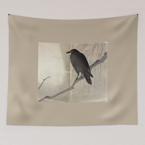 Item preview, Crow On A Willow Branch - anon - c1880 designed and sold by CrankyOldDude.