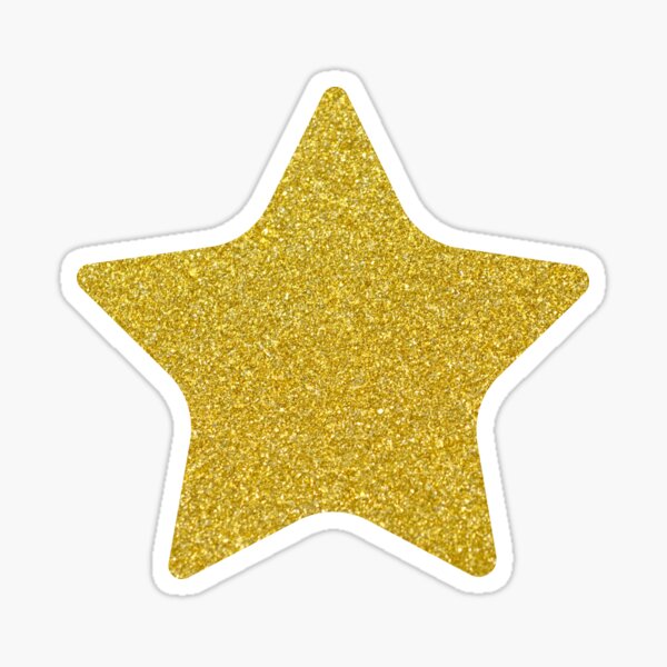 Wide Golden Star Sticker