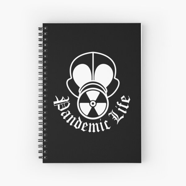 Gas Mask Pandemic Life White Spiral Notebook