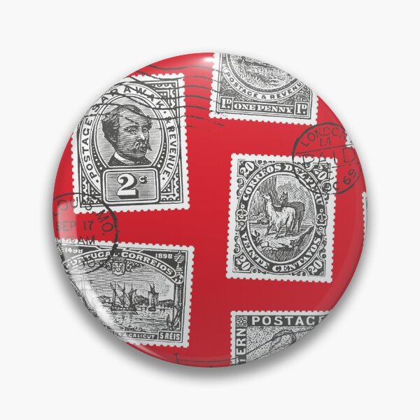Item preview, Antique Postage Stamps and Postmarks in Red and Black designed and sold by Pixelchicken.