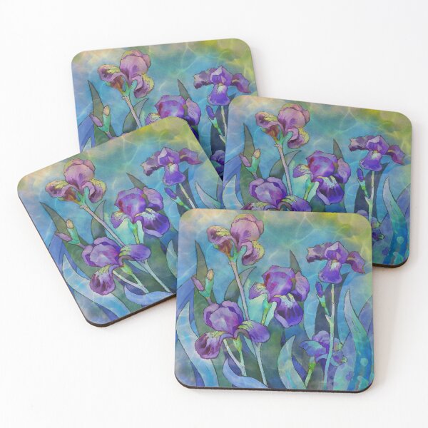 Item preview, Irises watercolor designed and sold by CatyArte.