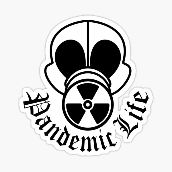 Gas Mask Pandemic Life Sticker
