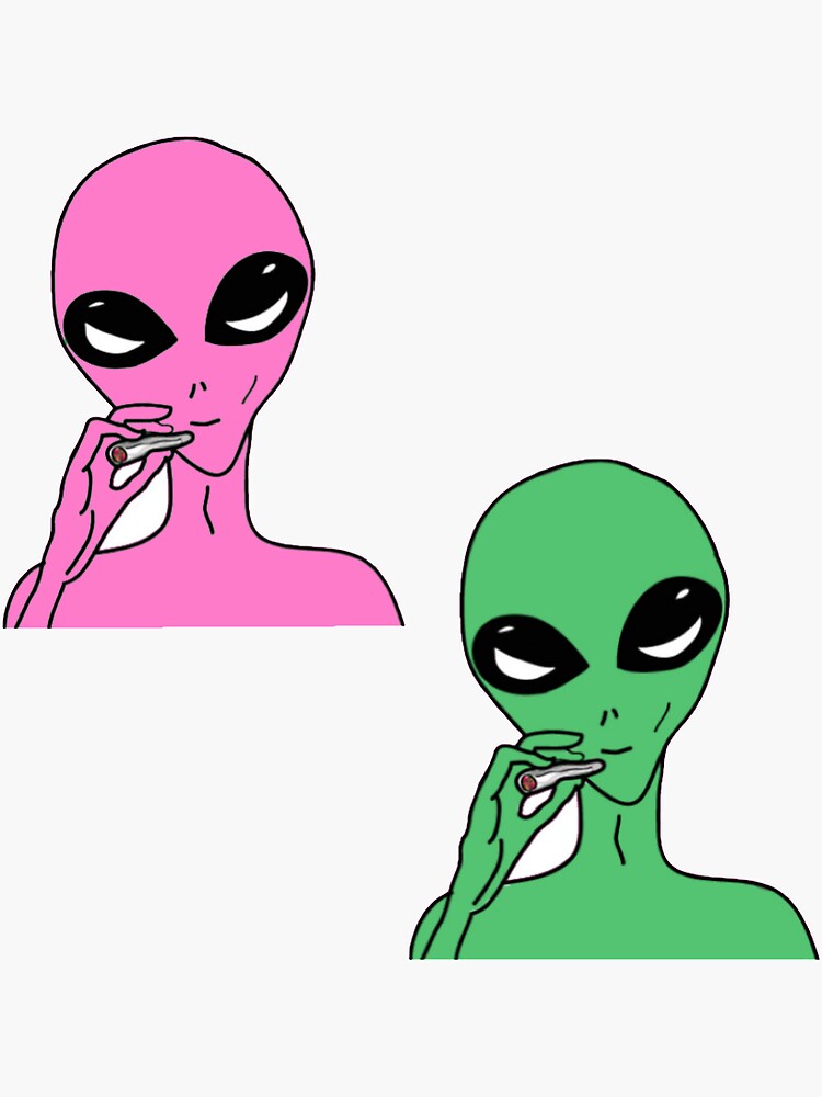 2 Pink And Green Aliens Sticker For Sale By Juuliaussai Redbubble 4304