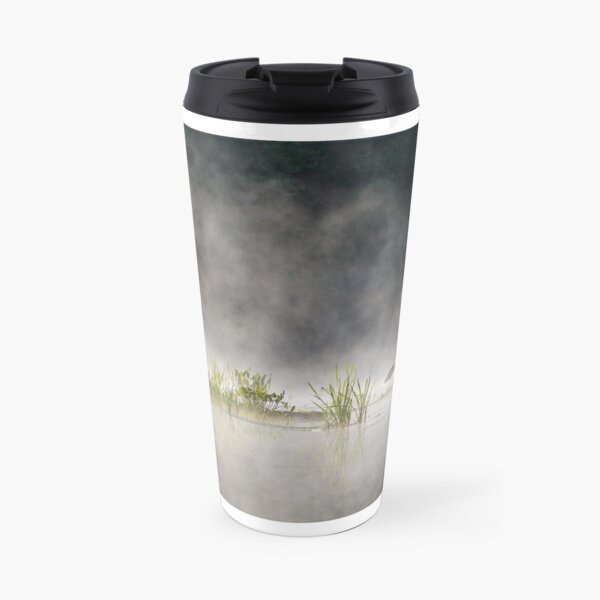 Heron in the Mist Travel Coffee Mug