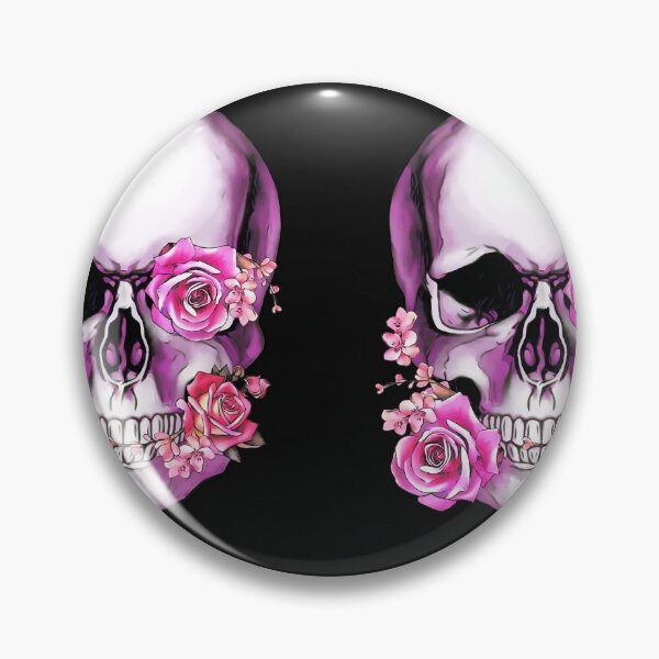 Item preview, Human anatomy Skull pink watercolor floral designed and sold by Collagedream.