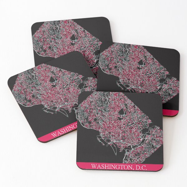 Item preview, Washington DC Map - Red & White designed and sold by ac-aguilera.