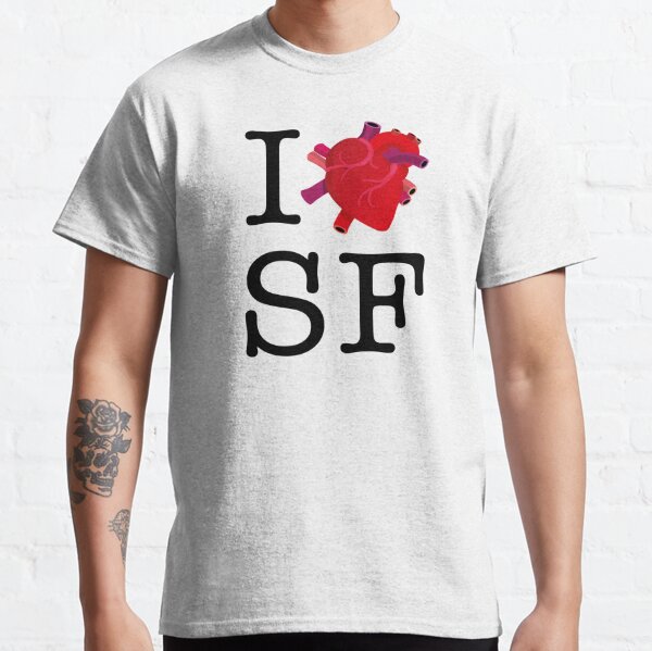 T-SHIRT • I Love SAN FRANCISCO • LOGO PRINTED FRONT OR BACK SIDE