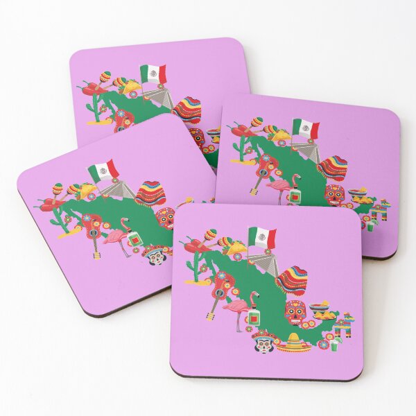Item preview, mexico map , symbol ,colourfull designed and sold by rashadat.