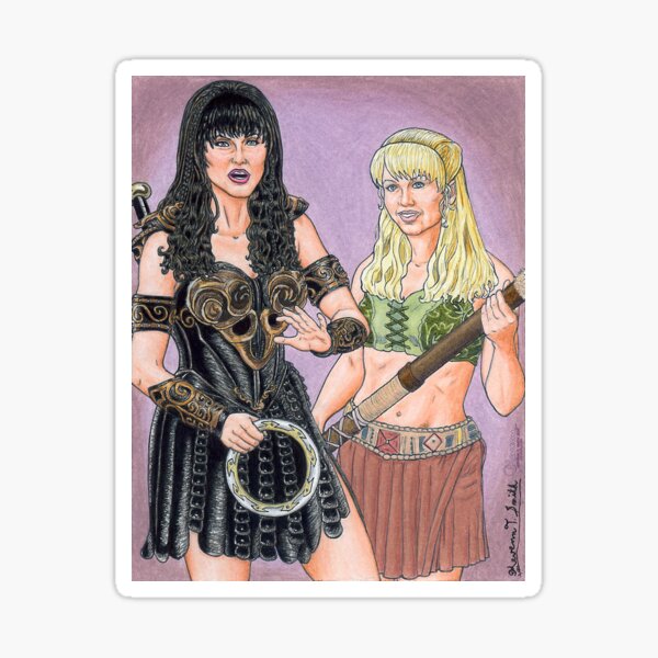 Warrior Princess and Battling Bard Sticker