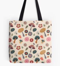 Woodland Floral Seamless Pattern Tote Bag