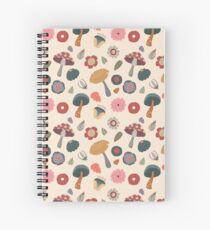 Woodland-nahtloses mit Blumenmuster Spiralblock