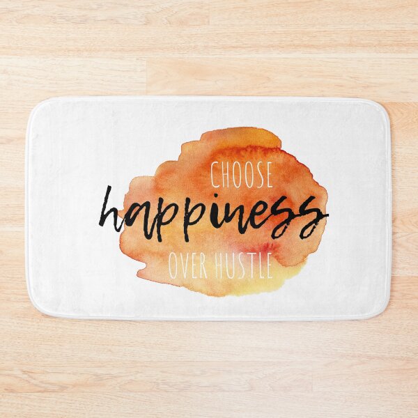 Item preview, Choose Happiness Over Hustle Orange Watercolor Affirmation designed and sold by ArianaDagan.
