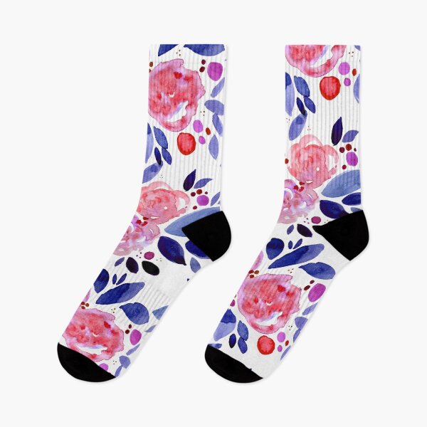 Item preview, Rosas acuarelas abstractas: rosa e índigo designed and sold by wackapacka.