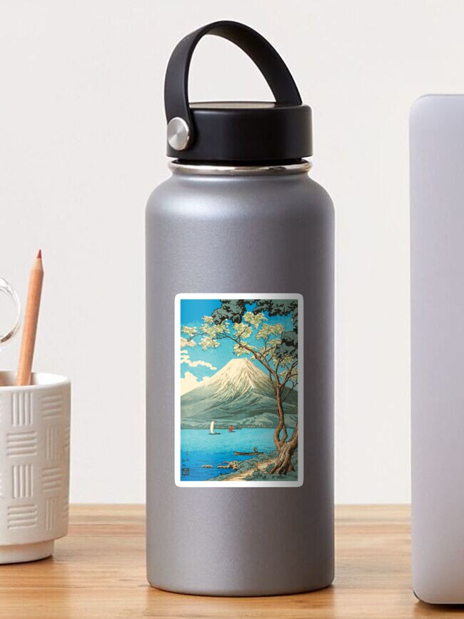 Thumbnail 1 of 3, Sticker, Mt. Fuji from Lake Yamanaka - Takahashi Hiroaki - Japanese Art designed and sold by tsubadesigns.