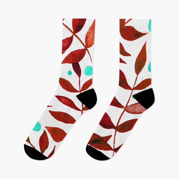 Item preview, Watercolor berries and branches - red and turquoise designed and sold by wackapacka.