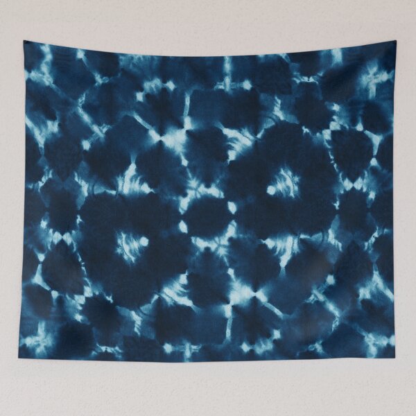 Item preview, Blue shibori kaleidoscope designed and sold by marufemia.