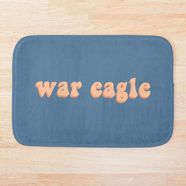 War Eagle in orange Bath Mat