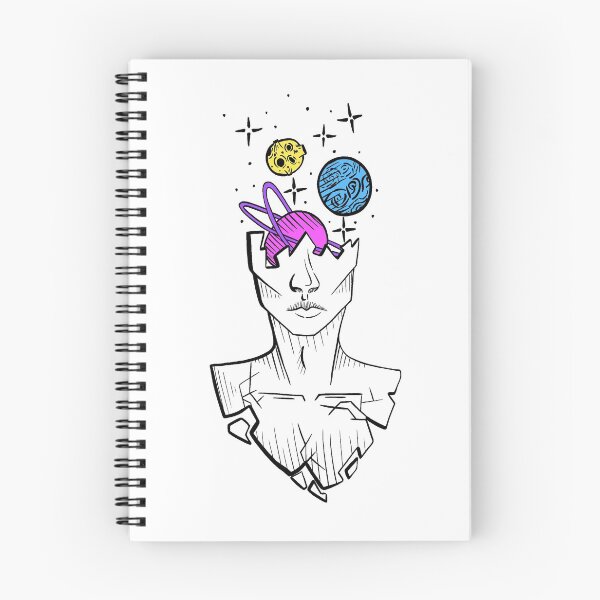 Item preview, cracked space head portrait (black) designed and sold by serotonin-art.