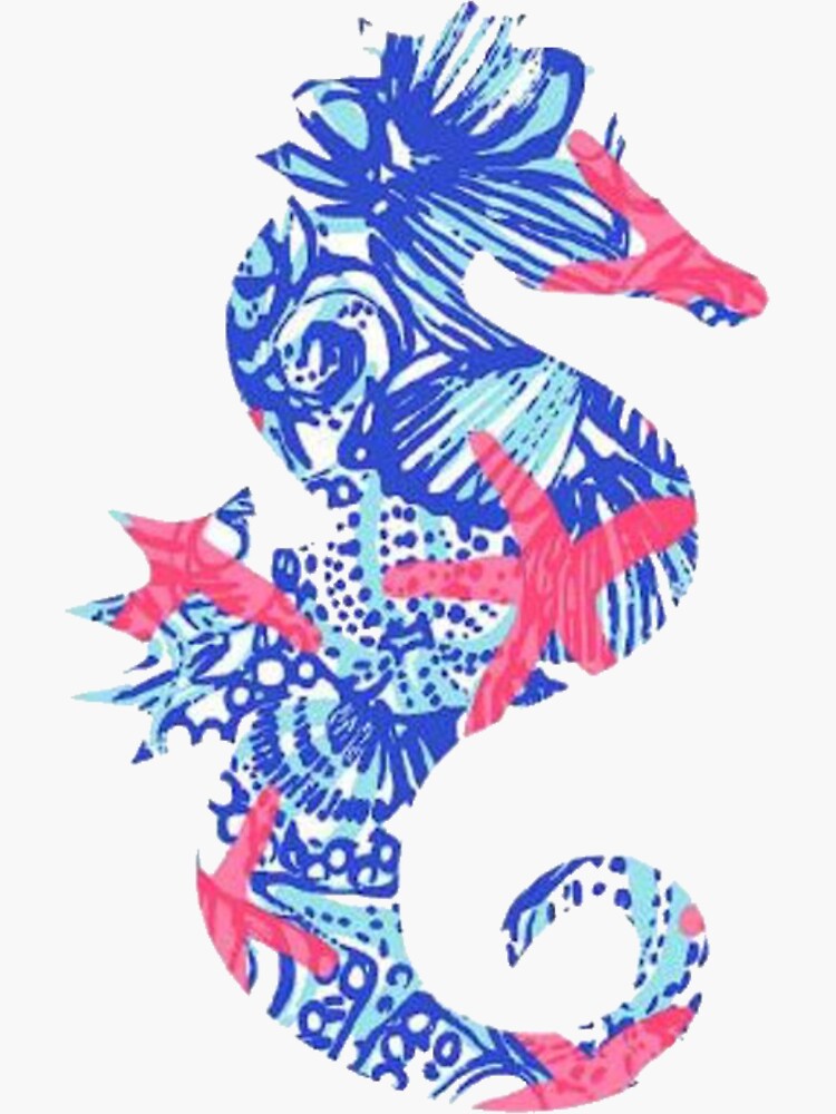 Lilly pulitzer seahorse pillow best sale