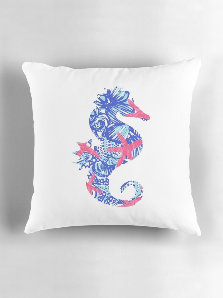 Lilly pulitzer seahorse pillow hotsell