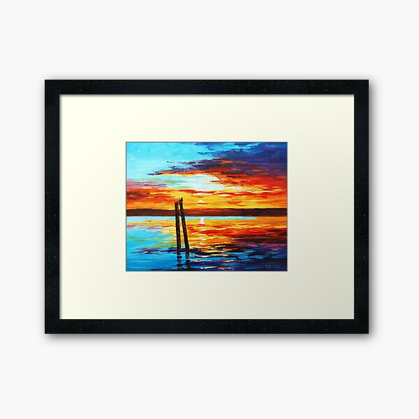 Swansea Sunset Framed Art Print