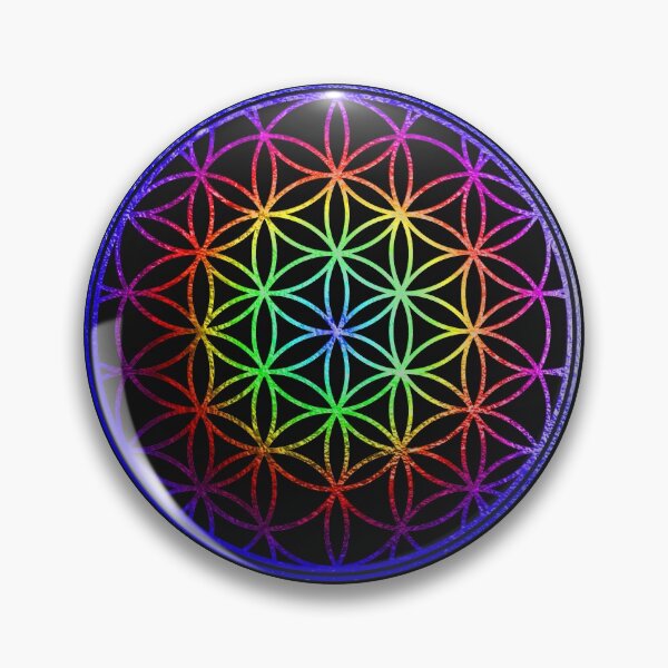 Item preview, Flower of Life, Faux Foil Chakkra Colors designed and sold by PixDezines.