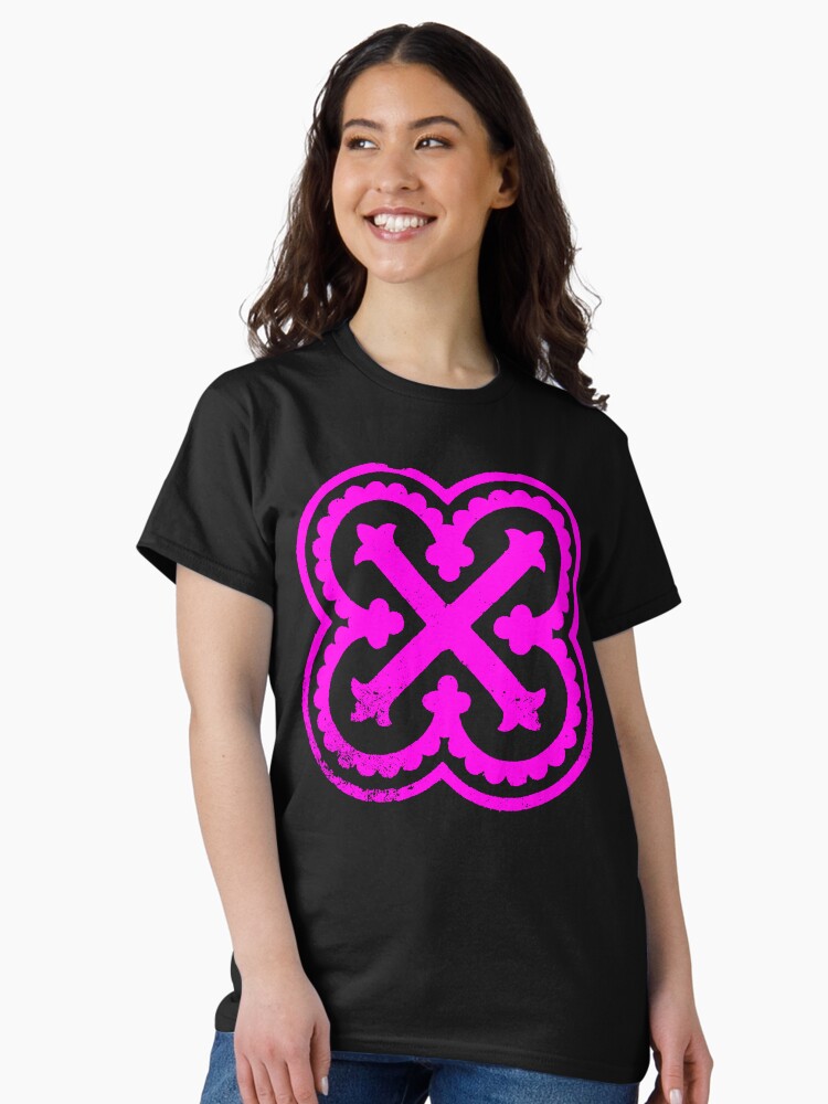 Thumbnail 2 of 7, Classic T-Shirt, Old Glasgow Tile (Pink) designed and sold by TheRandomFactor.