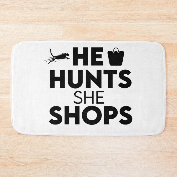 Item preview, He Hunts She Shops, leopard  Unisex T-Shirt, Funny Women's ,cute gift idea  designed and sold by MR20.