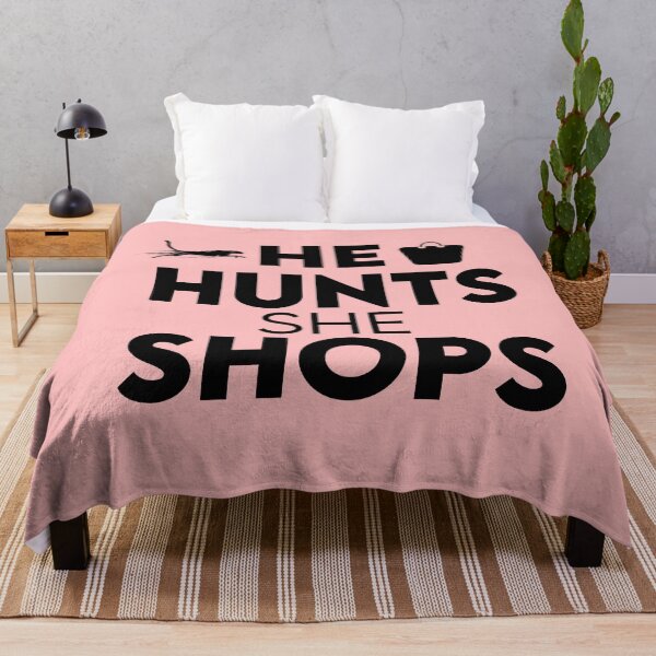 Item preview, He Hunts She Shops, leopard  Unisex T-Shirt, Funny Women's ,cute gift idea  designed and sold by MR20.