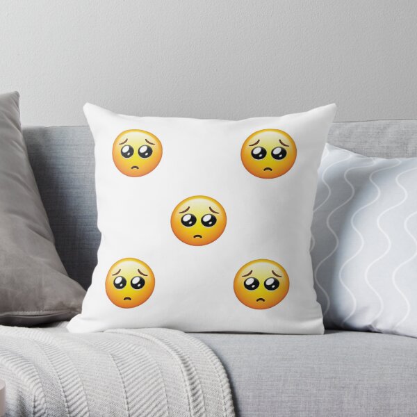 Embarrassed Face Emoji Pillow – Sparkle Pony Express
