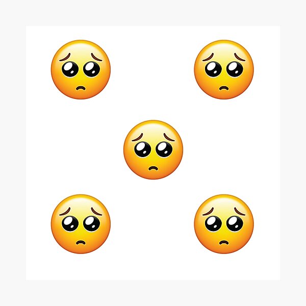 Shy Emoji Photographic Prints Redbubble