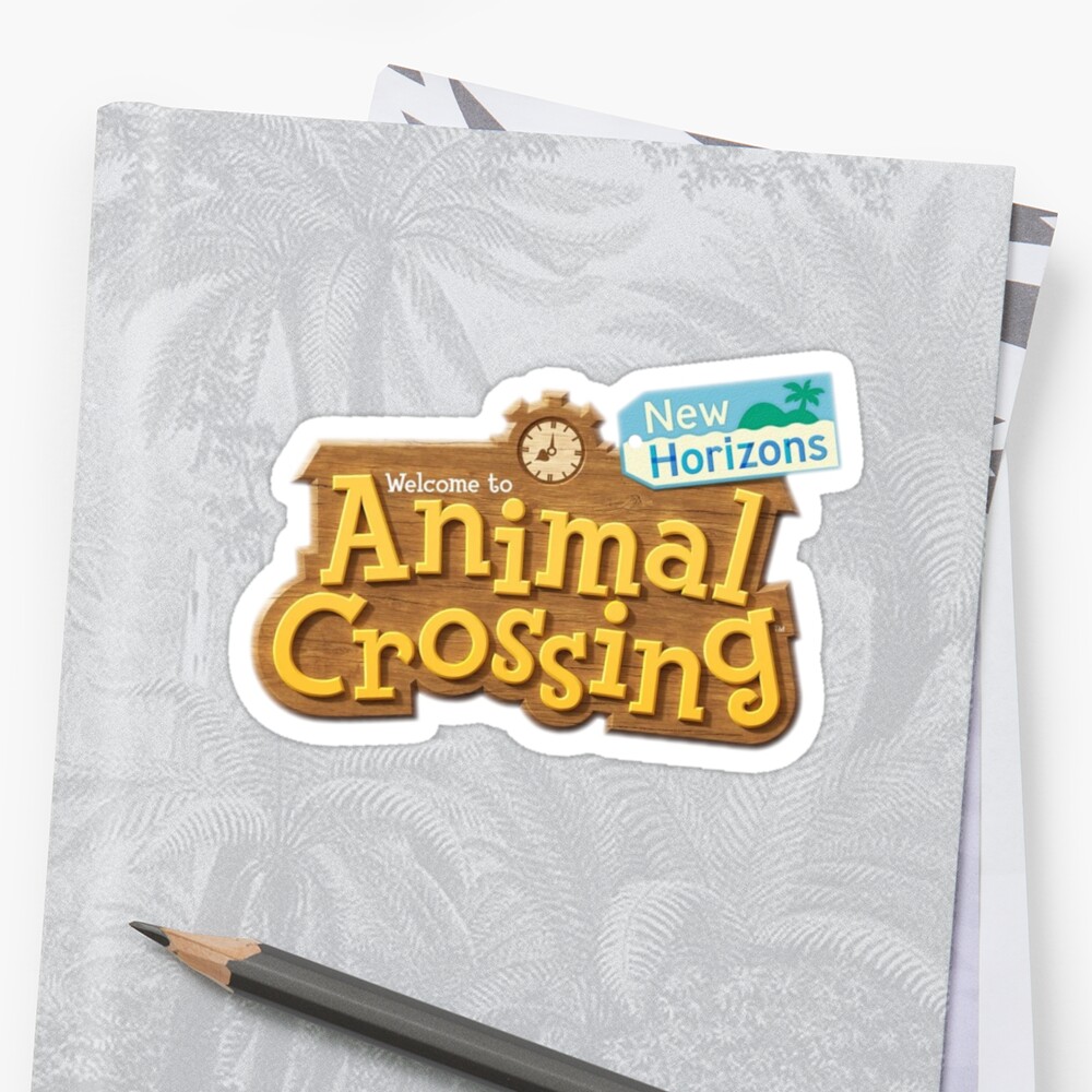 "Animal crossing new horizons logo" Sticker by FireShadow56 | Redbubble