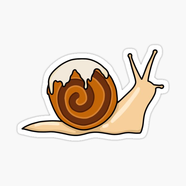 Cinnamon Roll snail Sticker