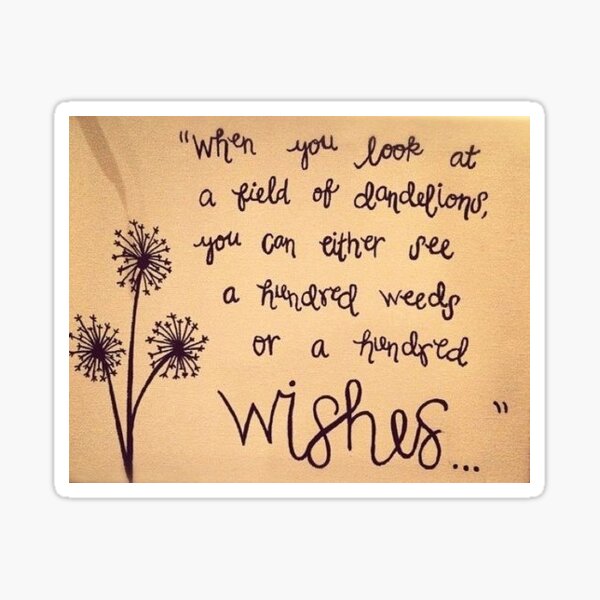 Perspective -- Field of Dandelions Sticker