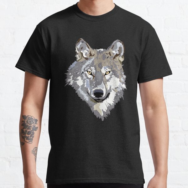 Wolf Howling Illustration Classic T-Shirt