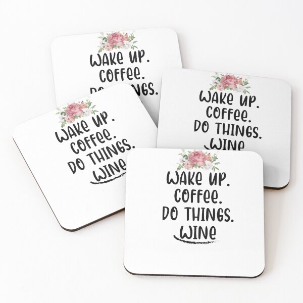 Item preview, Wake up. Coffee. Do things. Wine, Fun mom shirt, Funny mom gift, Wine shirt, Coffee shirt designed and sold by Noussairox.
