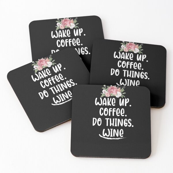 Item preview, Wake up. Coffee. Do things. Wine, Fun mom shirt, Funny mom gift, Wine shirt, Coffee shirt designed and sold by Noussairox.
