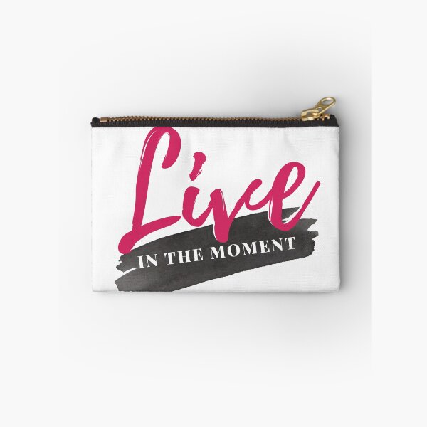 Item preview, Live In The Moment Affirmation Motivational Watercolor Pink and Black Quote designed and sold by ArianaDagan.
