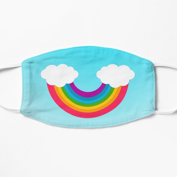 Rainbow Smile Flat Mask