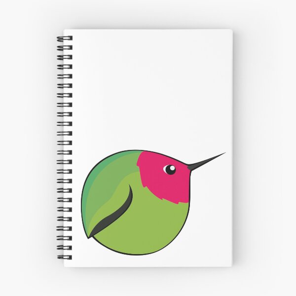 Aperçu de l'œuvre  dessin animé très rond Colibri d'Anna en vert et rouge vif. Il fait un motif assez mignon et ressemble en quelque sorte à un fruit et à un oiseau. C'est à partir d'un grand ensemble d'oiseaux ronds créée et vendue par conscript.