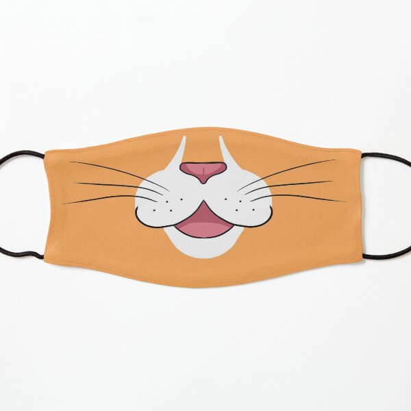 Orange Cat Face Kids Mask