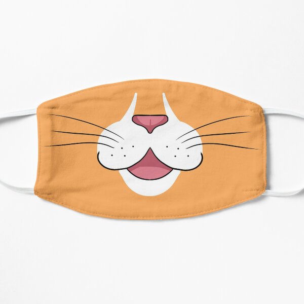 orange cat face mask