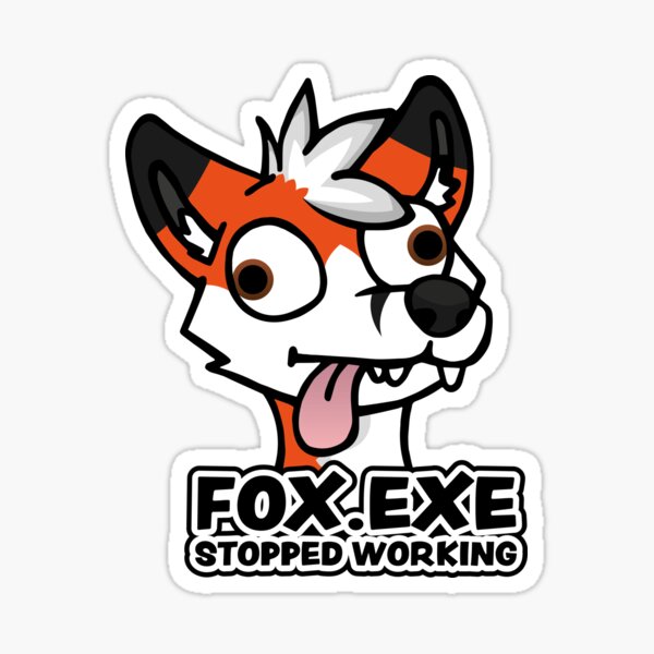 Item preview, FOX.EXE Stopped working, Red designed and sold by -Xavi-.
