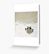 Raccoon Greeting Card