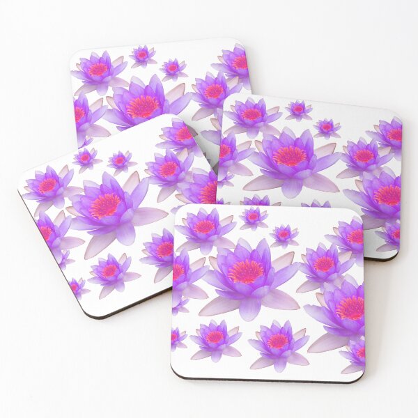 Item preview, Chinese painting lotus pattern purple red lotus decor designed and sold by Kallandra.